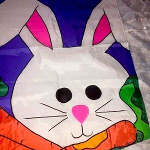 bunny decorative easter flag good condition for garden or patio